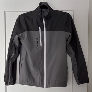 Adidas Kids Windbreaker in Black and Gray with White Accents